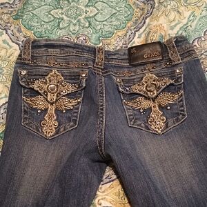 Grace Women's Jeans with Gold Embellishments